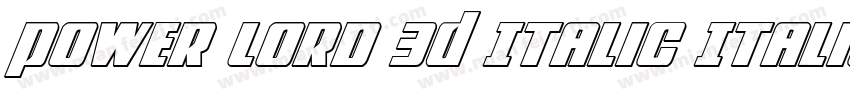 Power Lord 3D Italic Italic字体转换